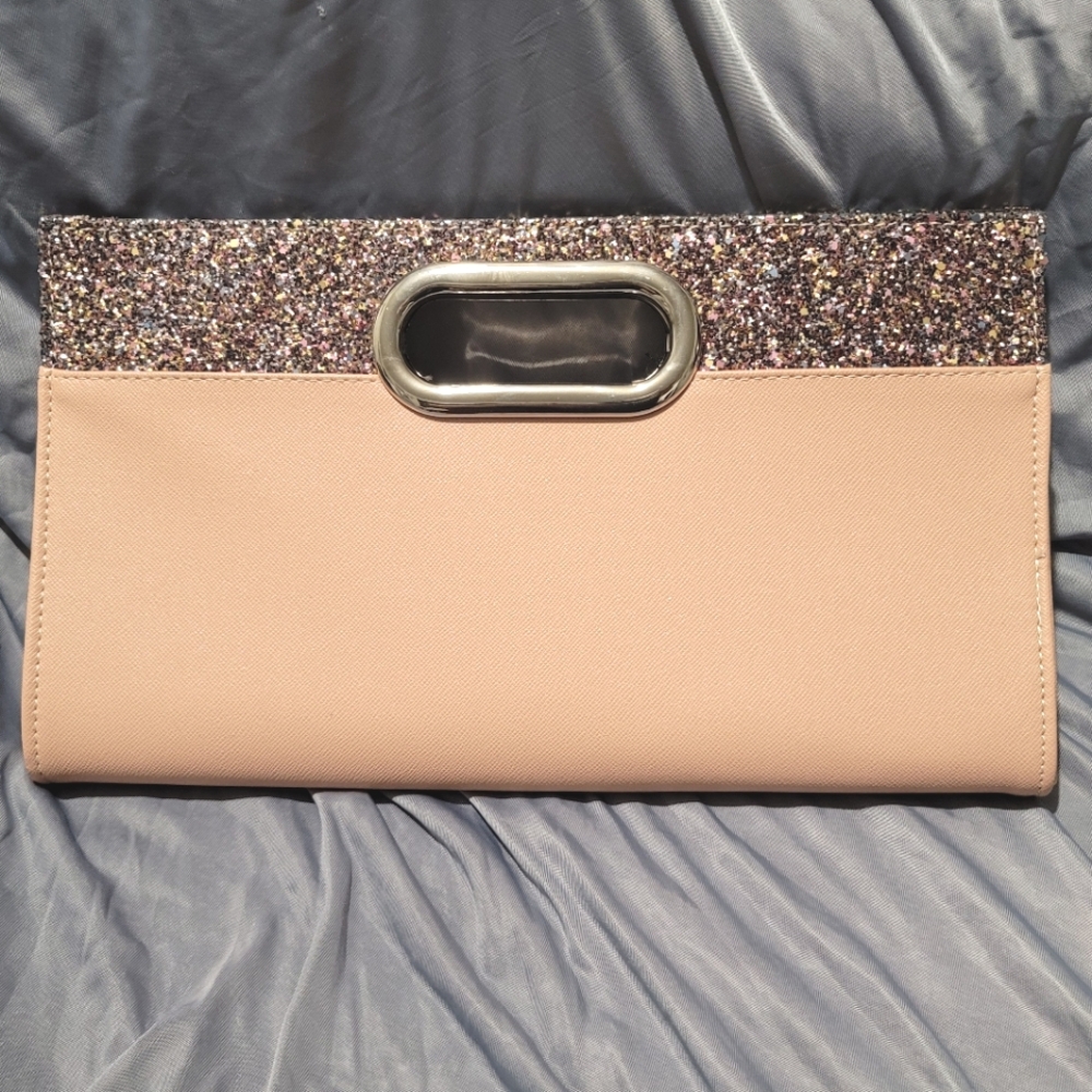 Pink Glitter Clutch
